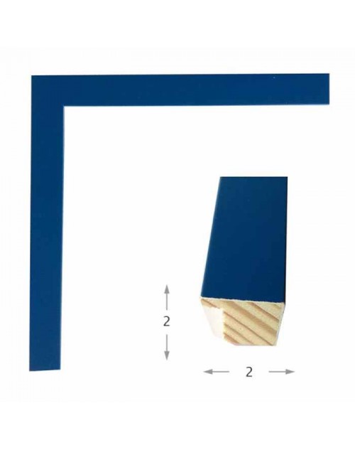 Κορνίζα ξύλινη 2 εκ. μπλε 535-69